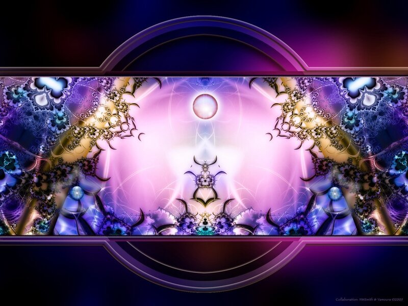 Fractal Art with Purple and Gold