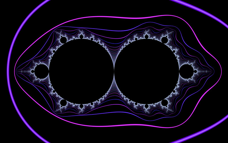 fractal art with purple lines