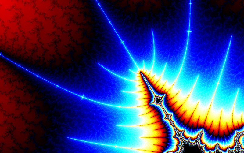 fractal art with red and blue colors