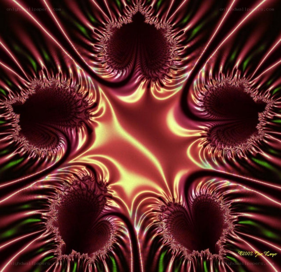 Fractal Art with Red and Green Patterns