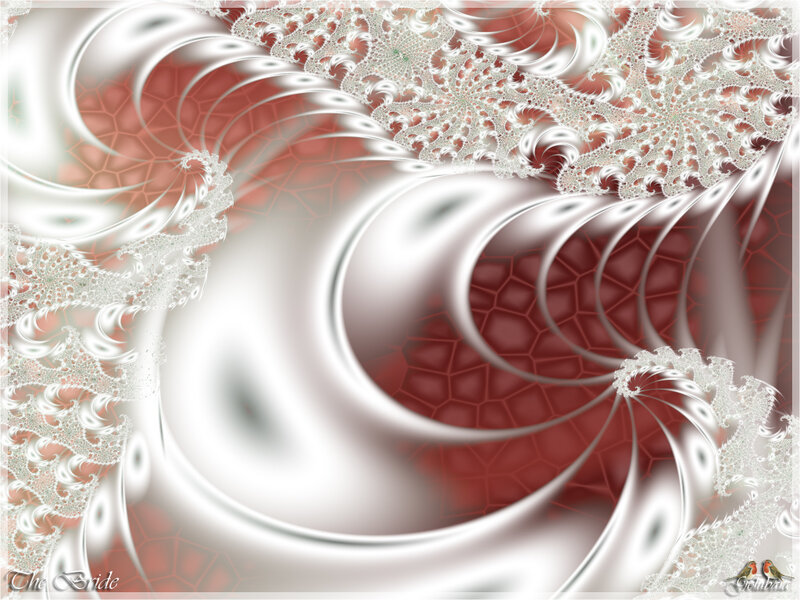 Fractal Art with Red and White Patterns