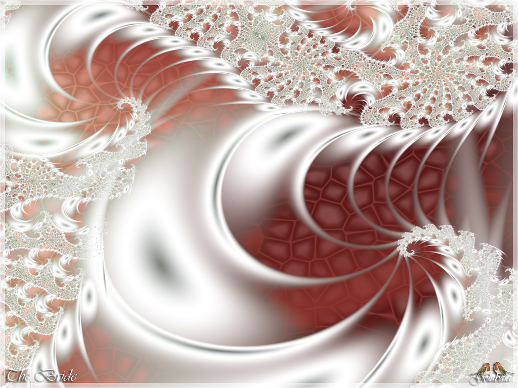 Fractal Art with Red and White Patterns