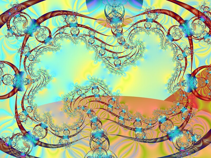fractal art with swirling patterns
