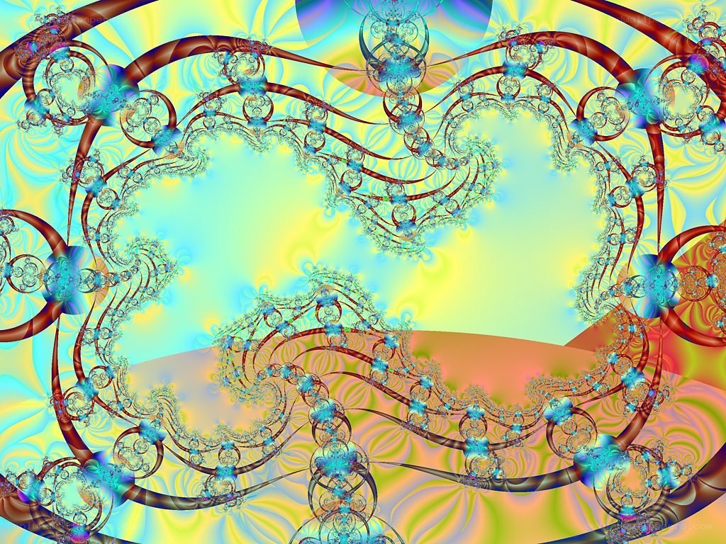 fractal art with swirling patterns