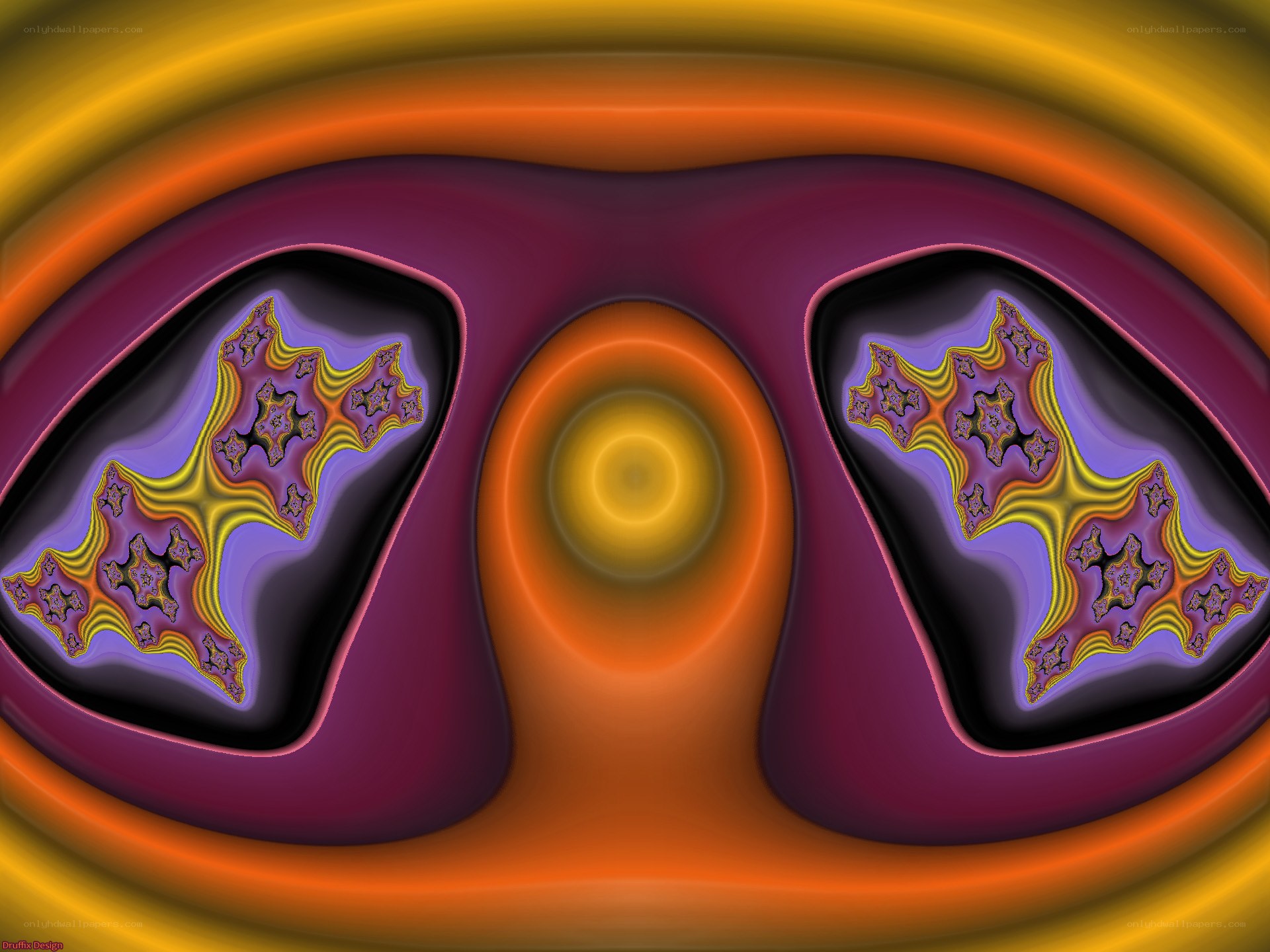 Fractal art with symmetrical patterns
