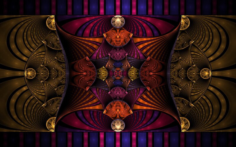 fractal art with symmetrical patterns