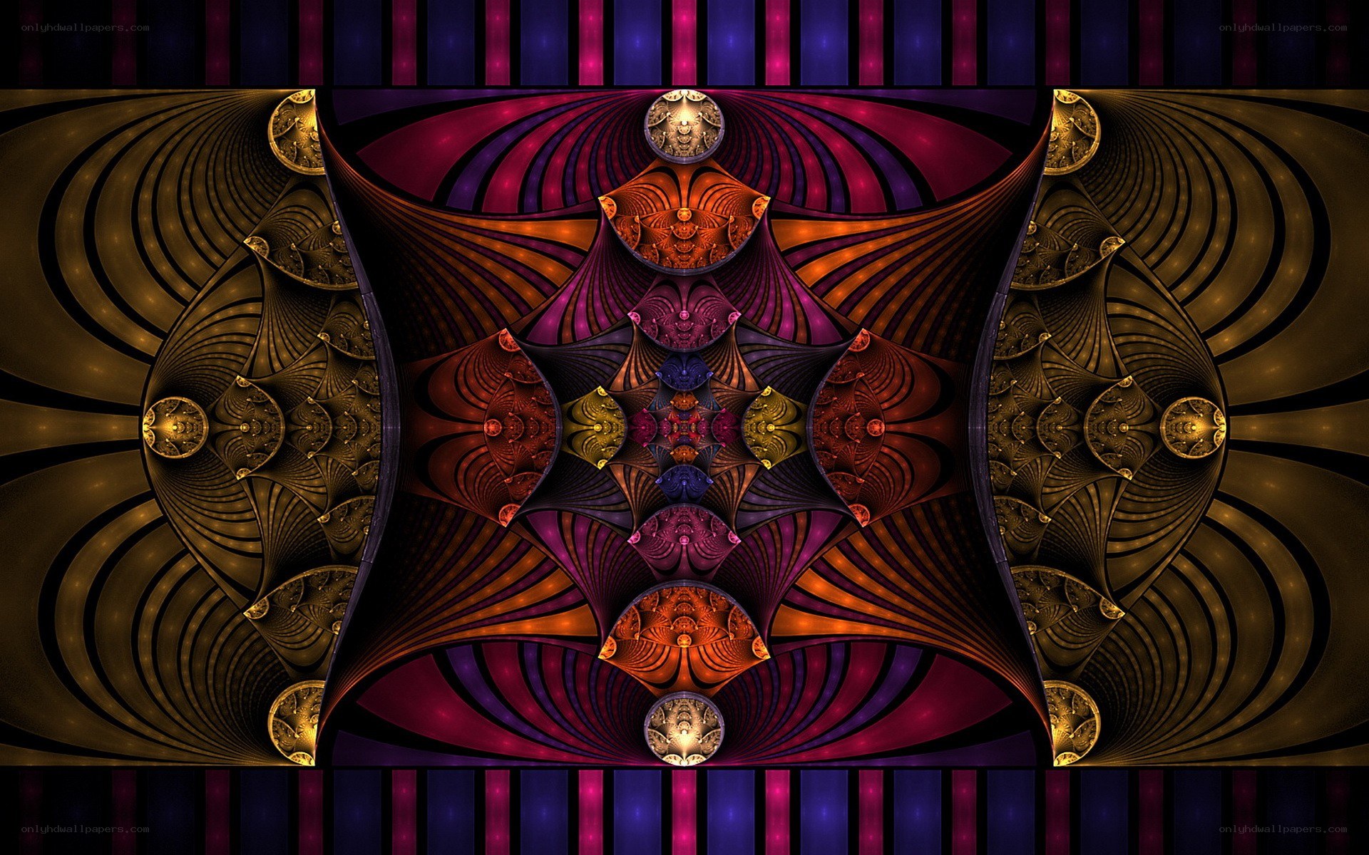 fractal art with symmetrical patterns