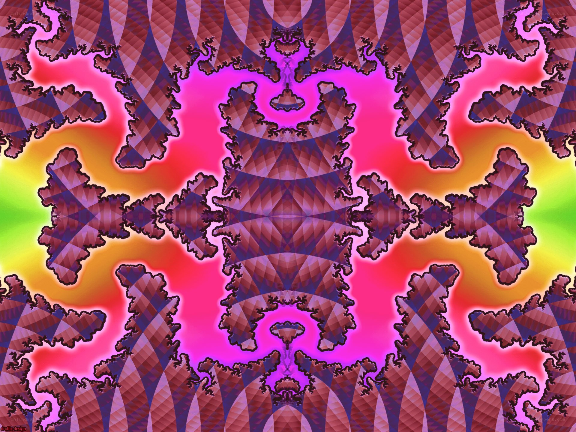 Fractal art with vibrant colors