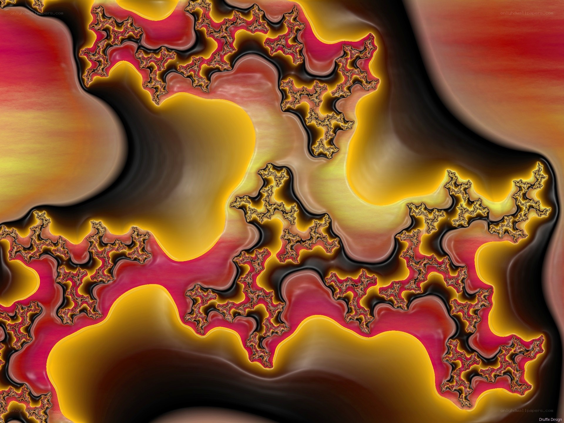 Fractal art with vibrant colors