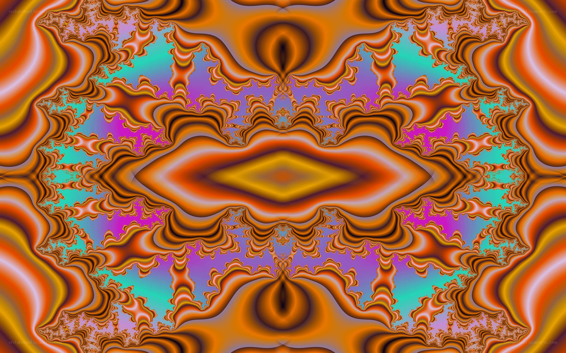 fractal art with vibrant colors