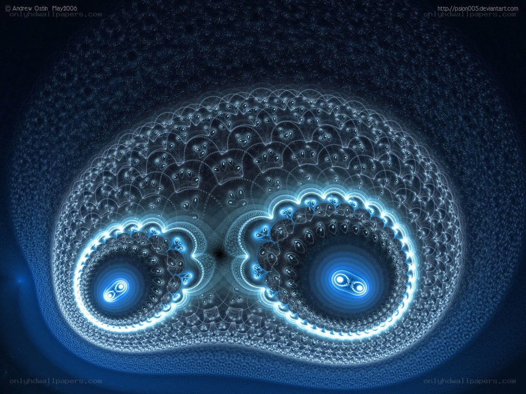 Fractal Artwork with Blue Light