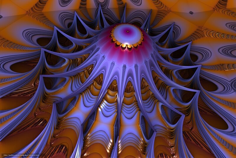 Fractal Artwork with Central Sphere
