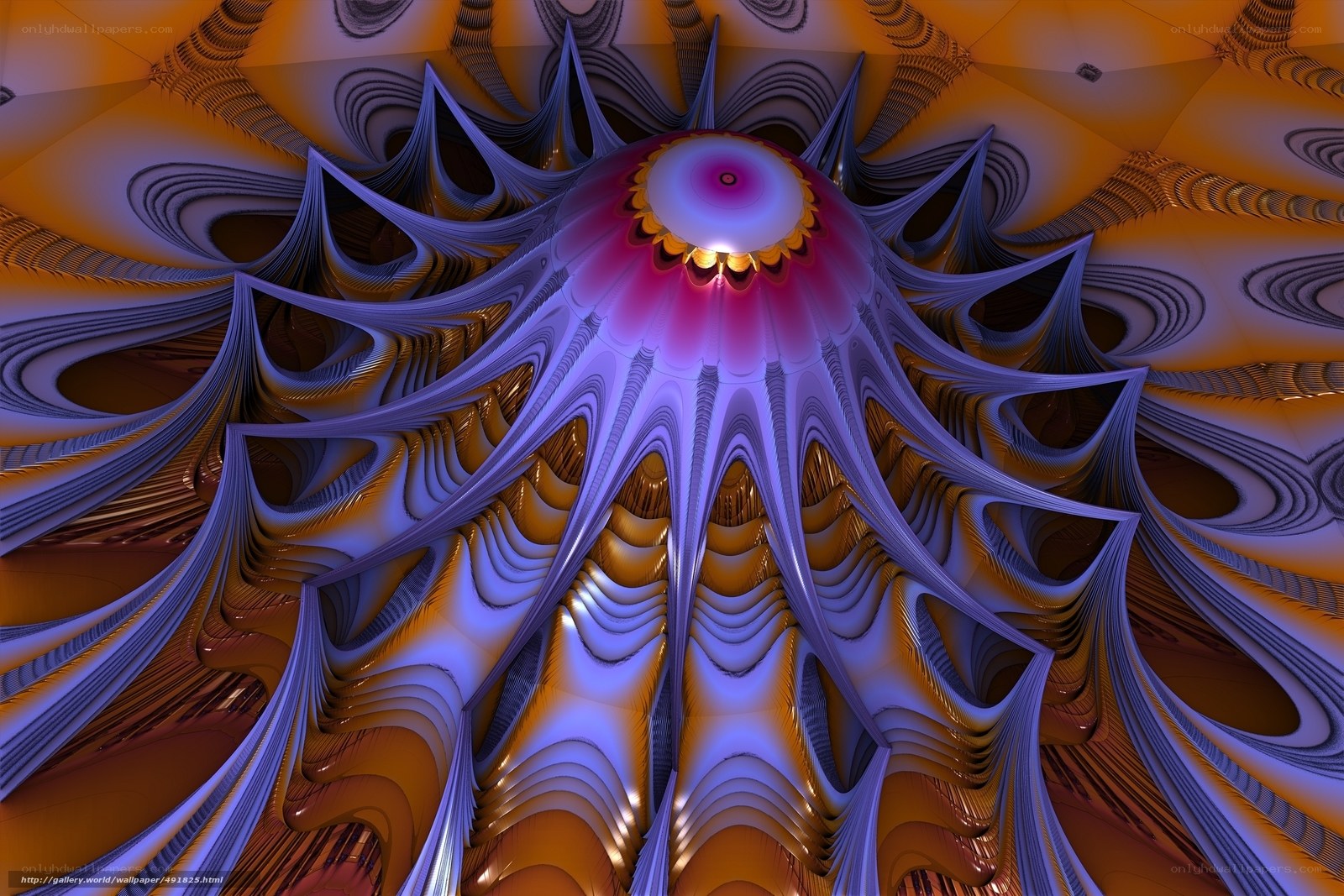 Fractal Artwork with Central Sphere