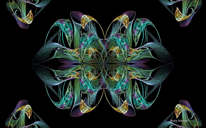 Fractal Artwork with Symmetrical Design