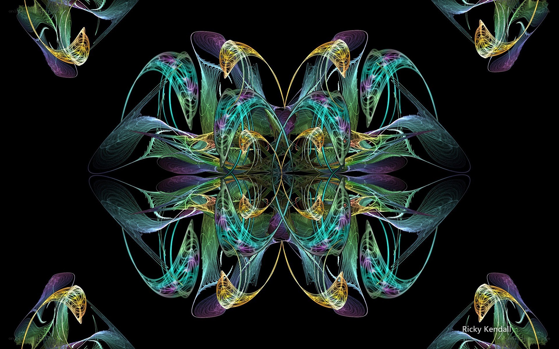 Fractal Artwork with Symmetrical Design