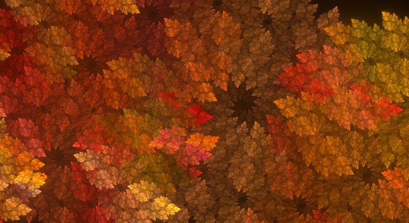 Fractal Autumn Leaves — Red