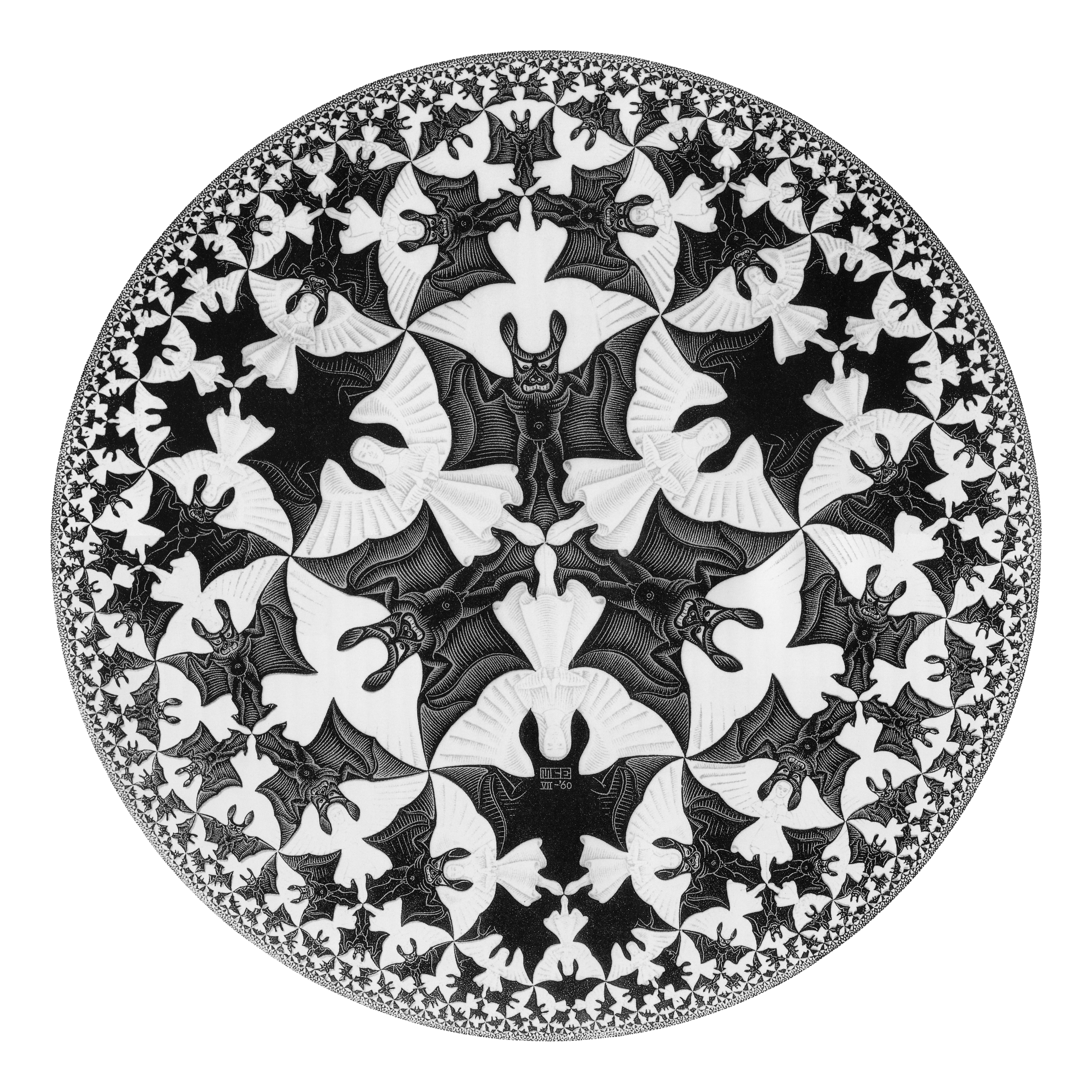Fractal bat mandala