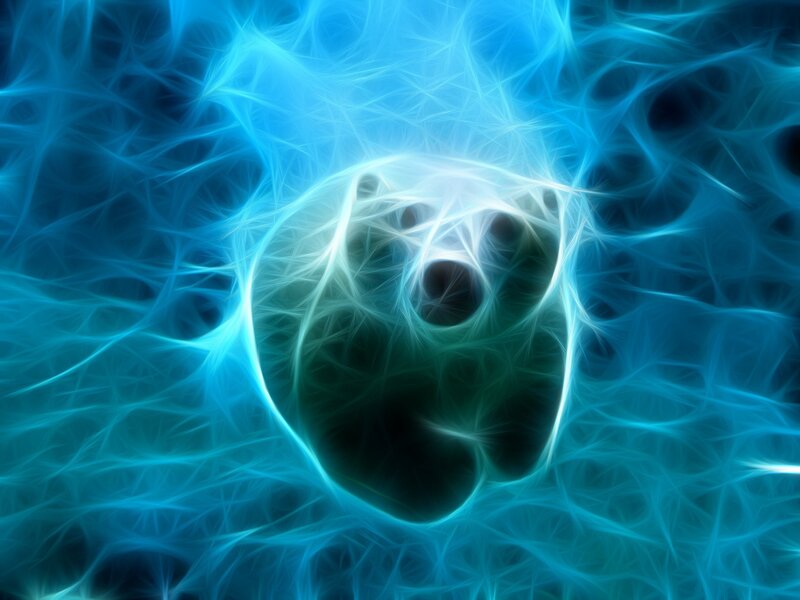 fractal bear in blue light