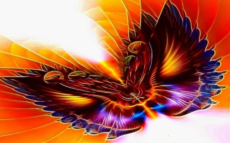 Fractal Bird with Wings