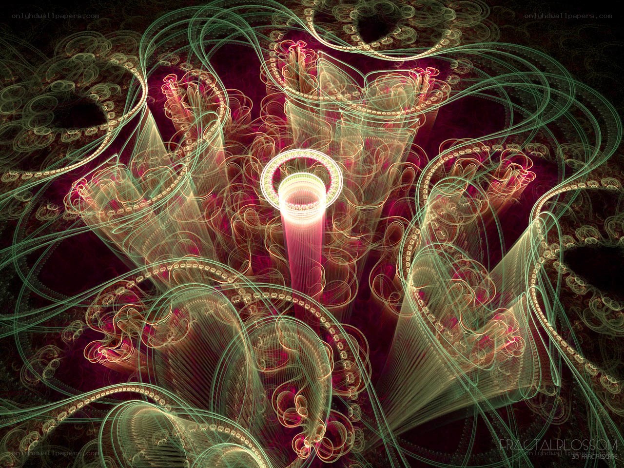 Fractal Blossom Abstract Art