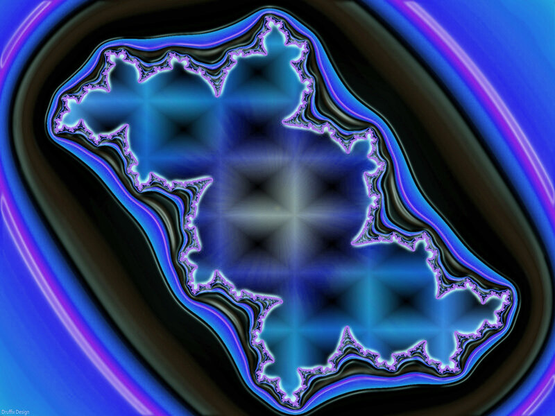 fractal blue abstract design
