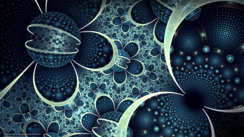 Fractal blue abstract design