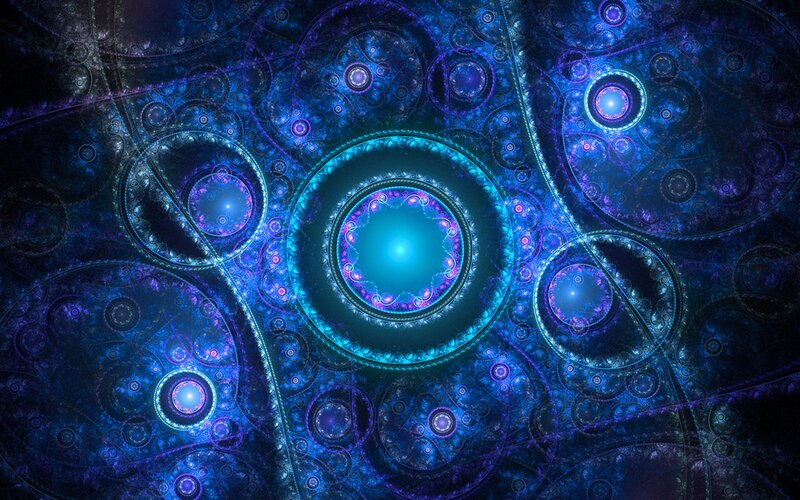 fractal blue circle patterns