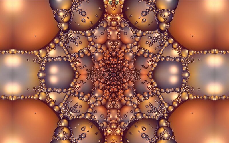 Fractal Bubble Pattern — Brown