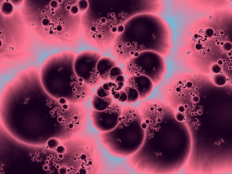 Fractal Bubble Pattern — Pink