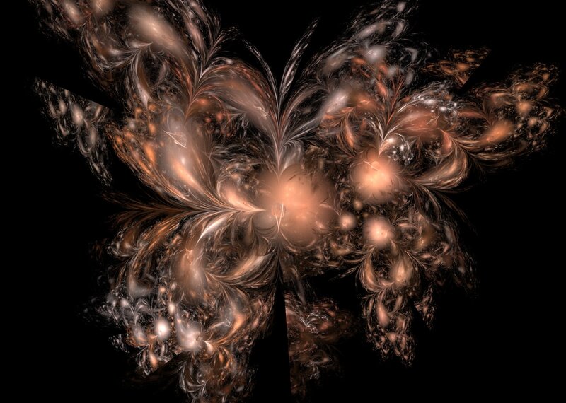 Fractal Butterfly Design — Brown