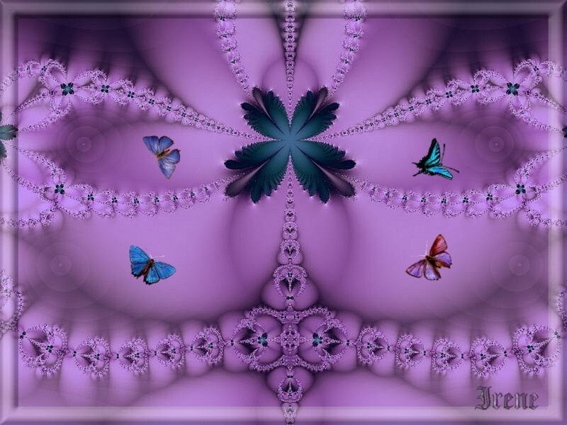 Fractal Butterfly Design — Purple, Dreamy