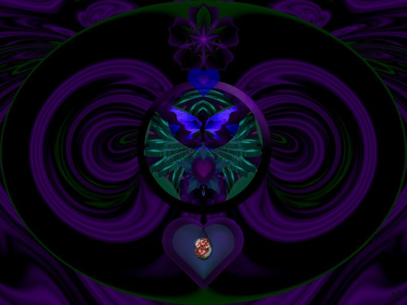 Fractal Butterfly Design — Purple, Hypnotic