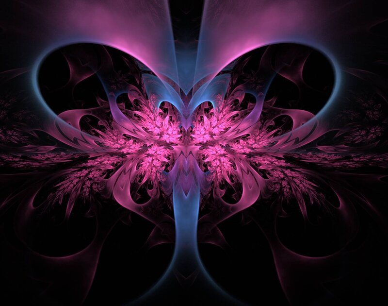 Fractal Butterfly Design — Purple, Mystical, Digital Art