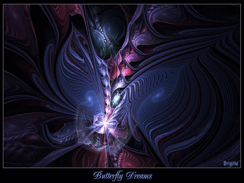 Fractal Butterfly Design — Purple