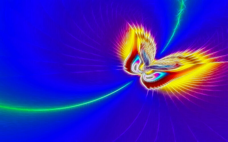 fractal butterfly in vibrant colors