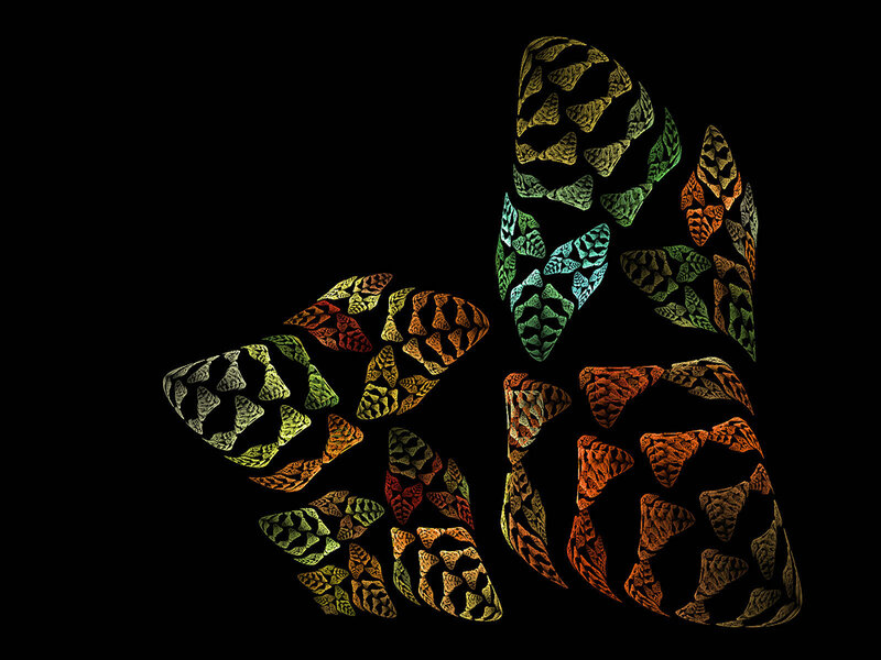 Fractal Butterfly Pattern — Black, Abstract