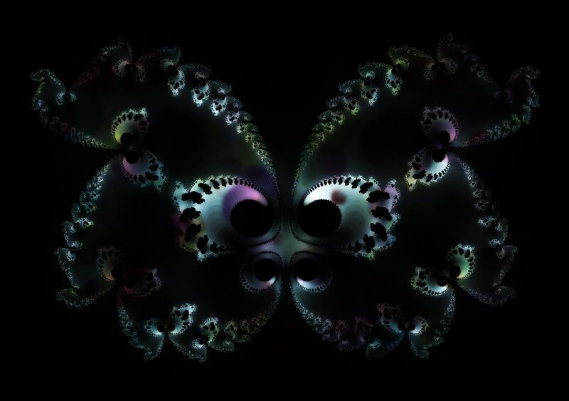 Fractal Butterfly Pattern — Black, Mystical
