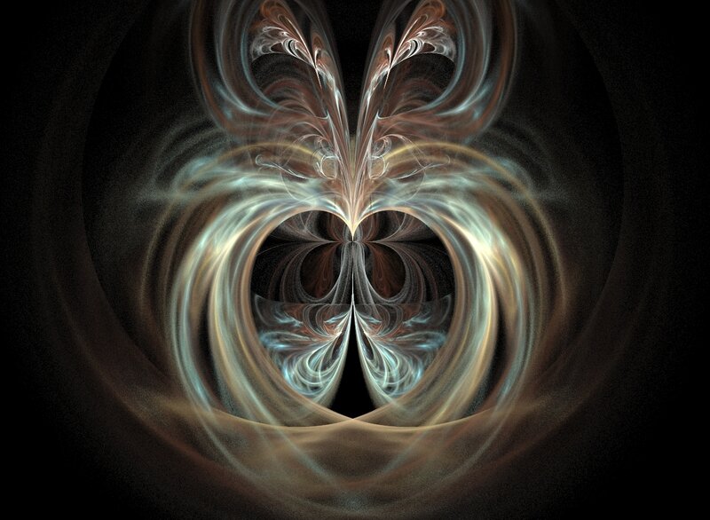 Fractal Butterfly Pattern — Black