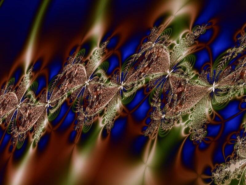 Fractal Butterfly Pattern — Blue, Dramatic, Abstract