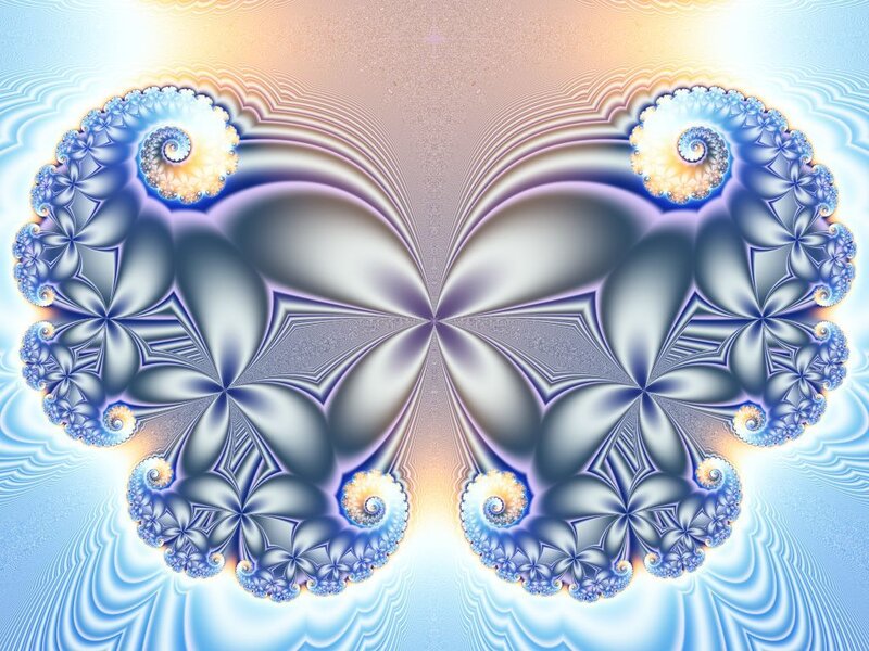 Fractal Butterfly Pattern — Blue, Hypnotic, Digital Art