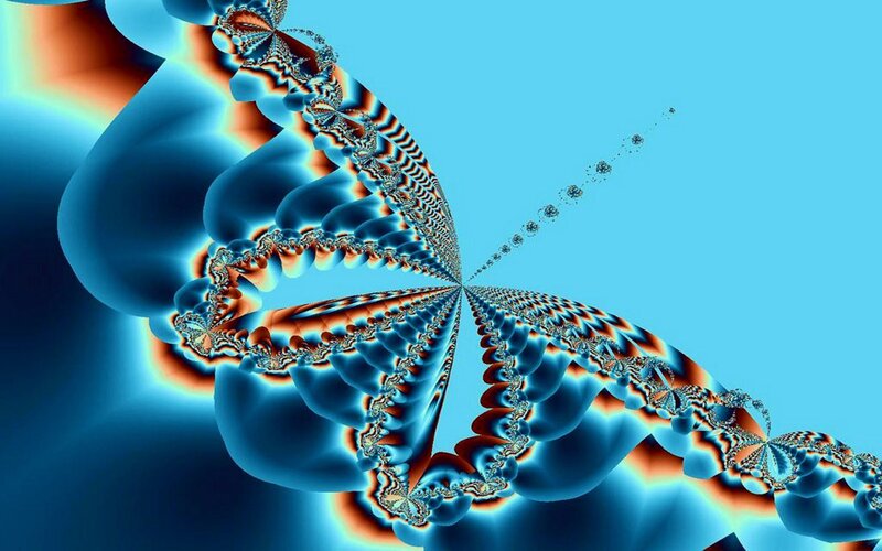 Fractal Butterfly Pattern — Blue, Hypnotic