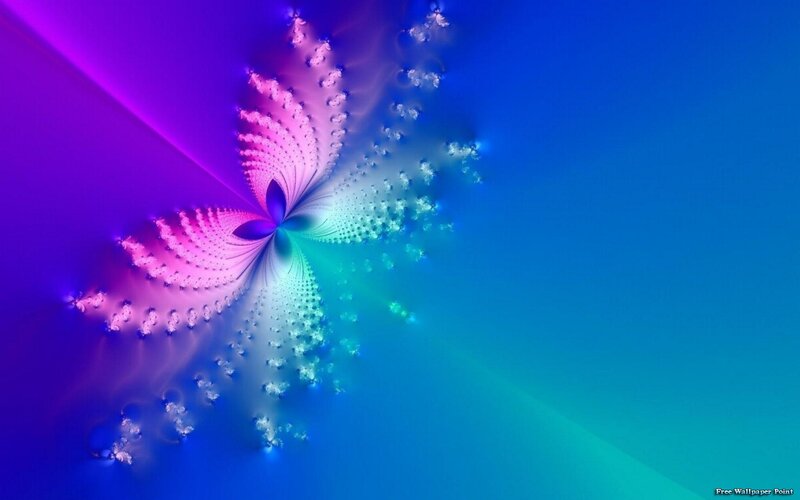Fractal Butterfly Pattern — Blue