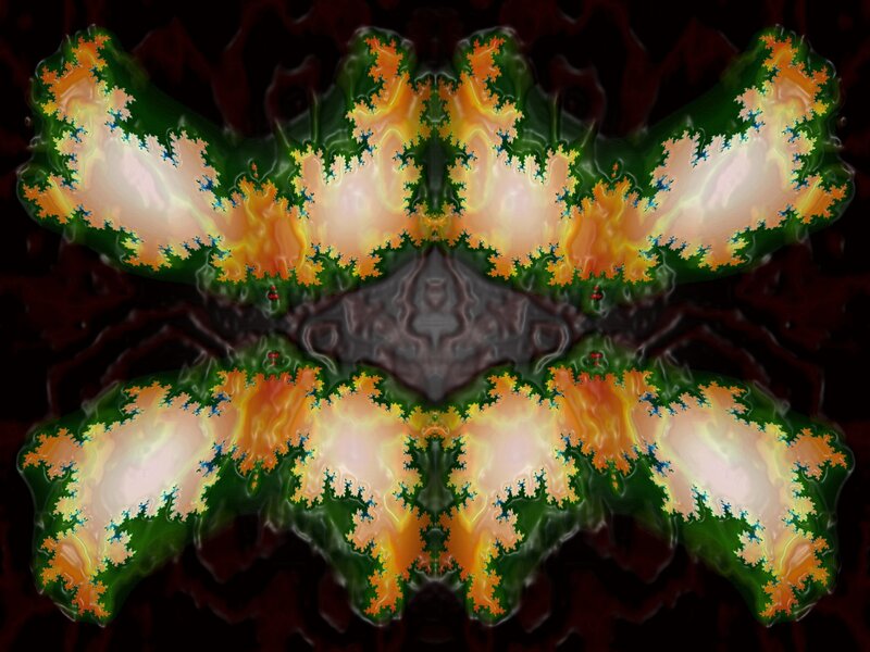 Fractal Butterfly Pattern — Green