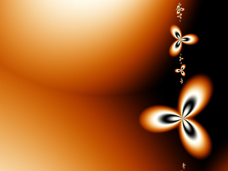 Fractal Butterfly Pattern — Orange