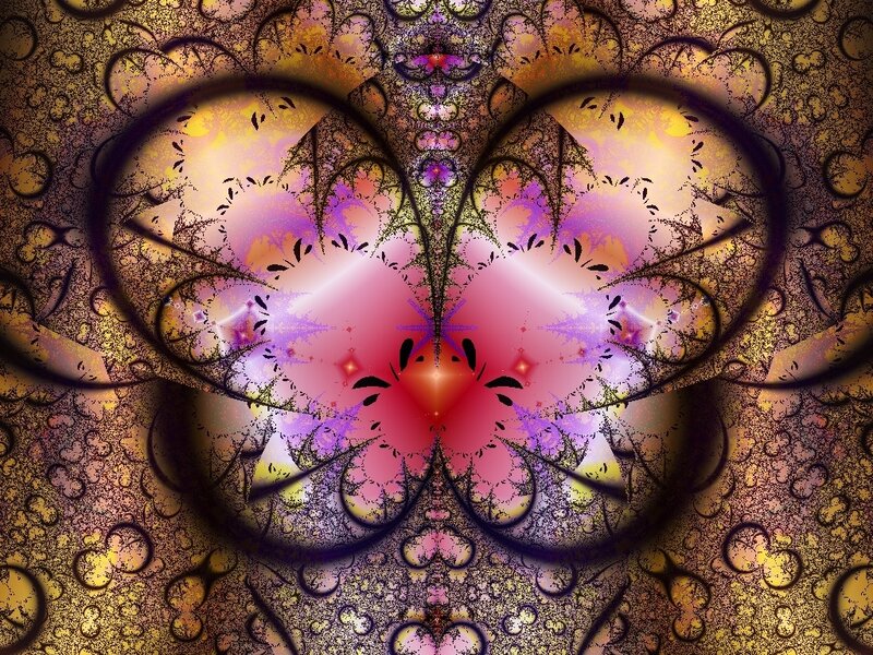 Fractal Butterfly Pattern — Pink, Hypnotic