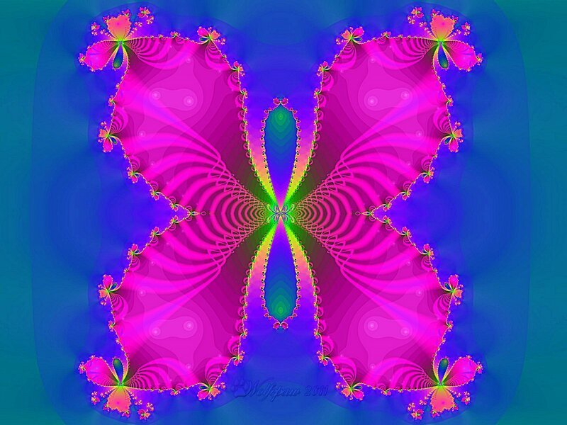 Fractal Butterfly Pattern — Pink