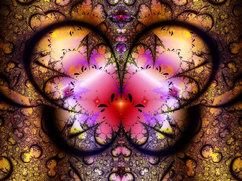 Fractal Butterfly Pattern — Purple, Vibrant