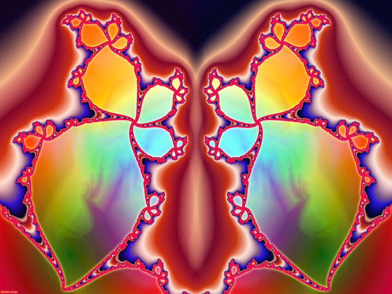 Fractal Butterfly Pattern — Red