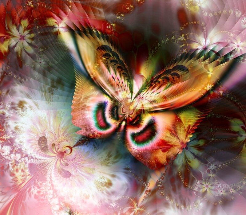 Fractal Butterfly — Red