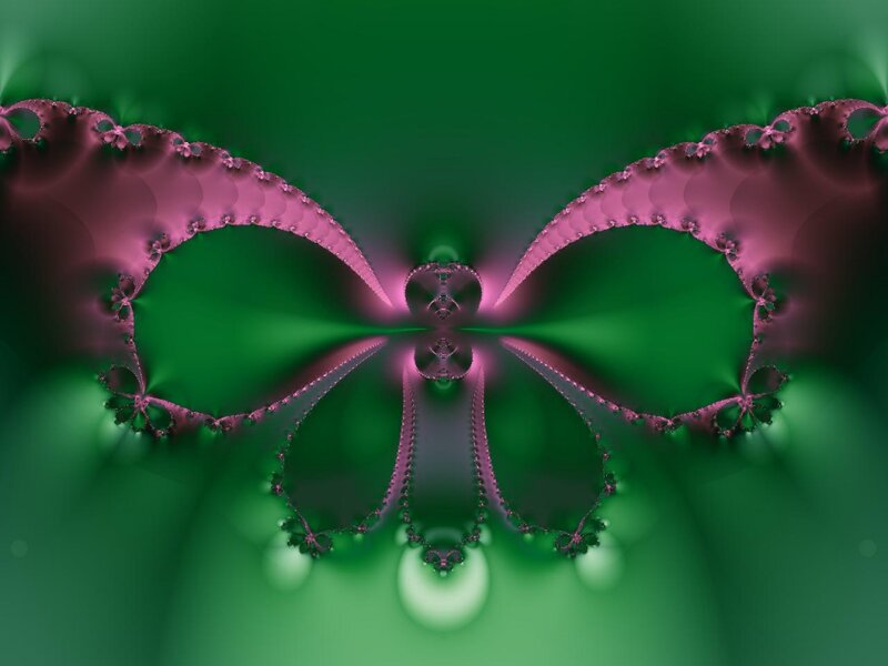Fractal Butterfly Shape — Green